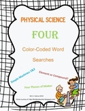 Color-Coded Physical Science Word Search Bundle