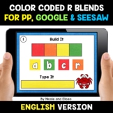 Color Coded R Blends Word Work for Google and Seesaw - Dis