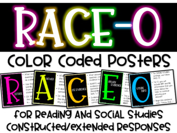 Preview of Color Coded RACE & RACE-O Explanation Posters!