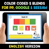 Color Coded S Blends Word Work for Google and Seesaw - Dis