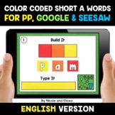 Color Coded Short A Word Work for Google and Seesaw - Dist