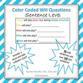 Color Coded WH questions sentence level 