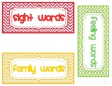 Color-Coded Word Wall Kit