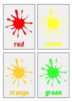Color / Colour Flash Cards by Thinking Tree Resources | TPT