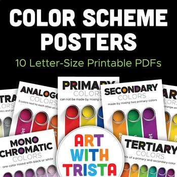 Preview of Color Scheme Posters - 10 Art Posters - Includes 'ou' spellings