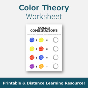 Preview of Color Combinations Color Theory Worksheet