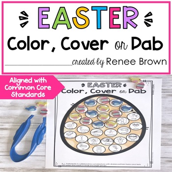 Preview of Easter Speech Therapy Activities: Color, Cover or Dab: Articulation & Language