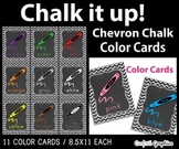 Color Crayon Line Cards Posters Signs Chalkboard Chevron C