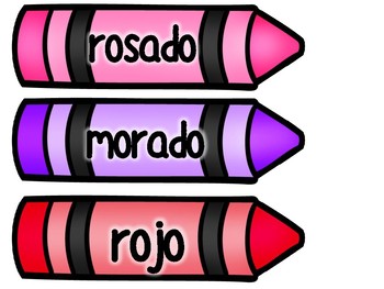 Color Crayons in Spanish and English by Learning Bilingually | TpT