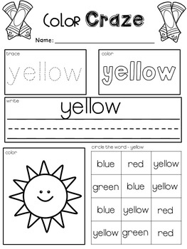 Color Craze - A Kindergarten Color Unit by Look What's Cookin' in ...