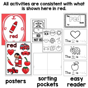 The Color Red Printables by Samantha Kelly | Teachers Pay Teachers