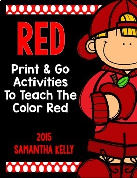 Preview of Red | Color Word Activities | The Color Red Crafts & Printables