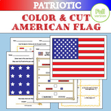 Color & Cut American Flag Craft Activity for Math & Any Pa
