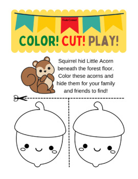Preview of Little Acorn: Color! Cut! Play!