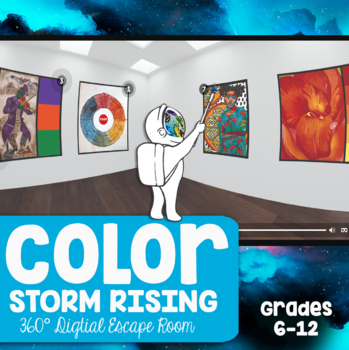 Preview of Color Digital Escape Room 360° - Color Storm Rising Escape for Secondary