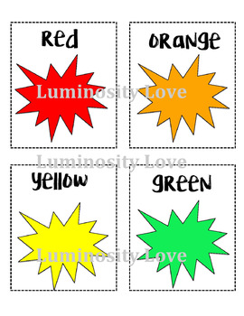 Preview of Color Flashcards Printable PDF