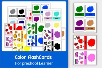 Preview of Color Flashcards for Preschool