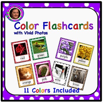 Preview of Color Flashcards with Real Pictures