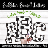 Color Font | Bulletin Board Letters | Soccer Grunge
