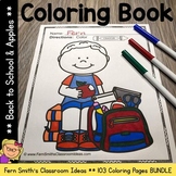 Back to School Coloring Pages and Apples Coloring Pages | 