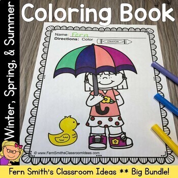 Download Winter Coloring Pages with Spring and Summer Bundle ...