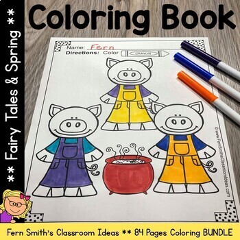 Download Spring Coloring Pages And Fairy Tales Coloring Pages Bundle Tpt