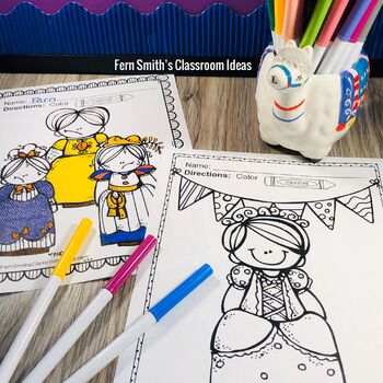 Spring Coloring Pages and Fairy Tales Coloring Pages Bundle | TpT