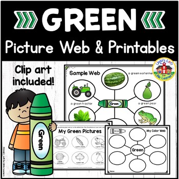 Preview of Green Color Recognition Picture Web Activity and Printables |  Worksheets
