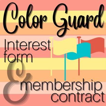 Preview of Color Guard Interest Form, Membership Handbook, & Contract