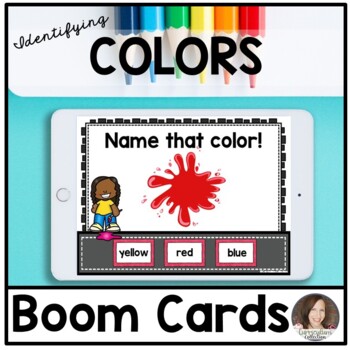 Preview of Color Identification BOOM CARDS | Learning Colors | Color Words BOOM CARDS