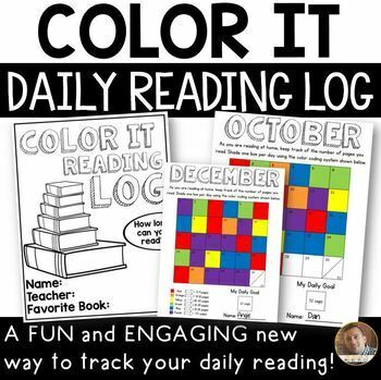 Preview of Color It  - Daily Reading Log Activities for 2nd, 3rd, 4th, 5th & 6th Grade