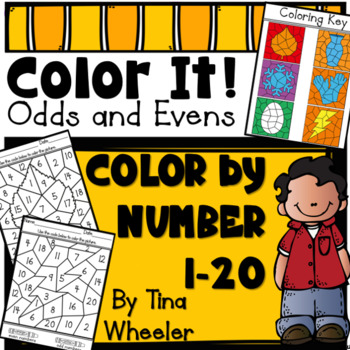 Preview of Color It! Color By Number Odd and Even Numbers ~ Math Centers