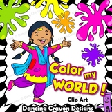 Color Kids Clip Art | Holi Festival Clip Art