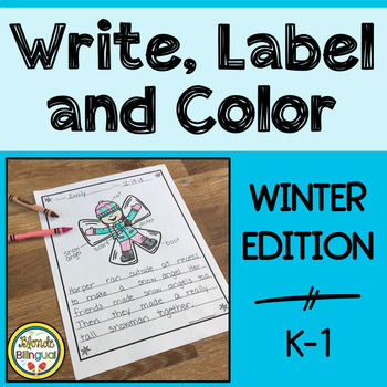 Preview of Write, Label and Color Winter Writing Center