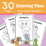 Color & Learn: A Fun Animal Adventure (30 Pages!)