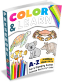 Animal Habitats Color & Learn Fun Facts Bundle A-Z