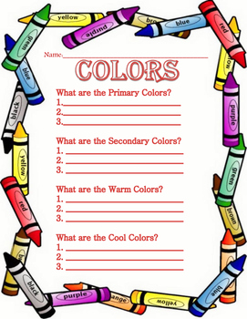 Preview of Color List Review