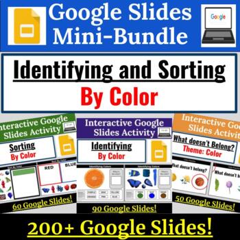 Preview of Color MINI-BUNDLE for Special Education Google Slides REAL IMAGES