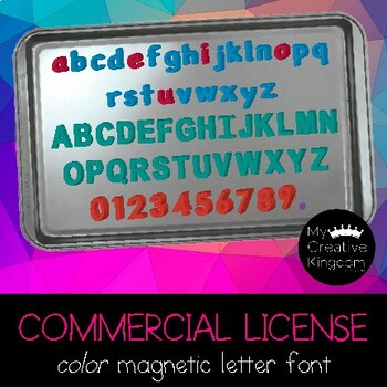 Preview of Color Magnetic Letter Commercial Use Font