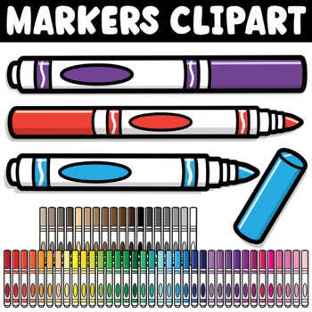 Color Markers Clip Art Marker Clipart Moveable Images By Amy Harrison