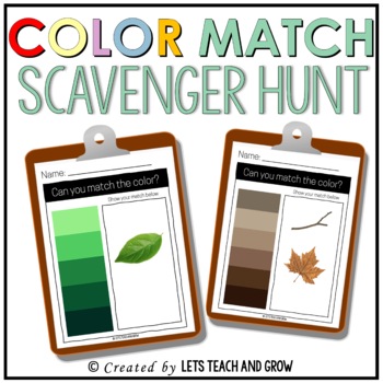 Preview of Color Match | Outdoor Education Color Scavenger Hunt | Nature Walk Colour Hunt