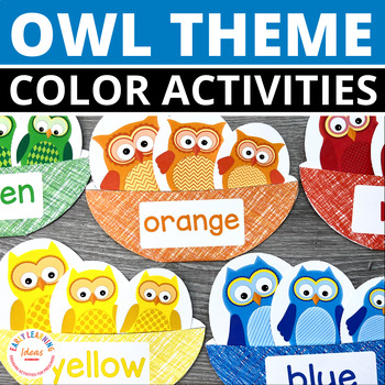 Preview of Owl Sorting by Color & Sorting by Size Activities - Matching Colors & Size Sort