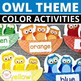 Owl Sorting by Color & Sorting by Size Activities - Matchi