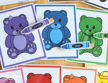 Download Color Matching Bears: Bear Color Match Clip Cards for ...