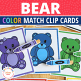 Color Matching Bears | Bear Color Matching Clip Cards for Preschool and Pre-K