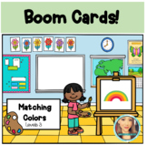 Color Matching Boom Cards Level 3 (school Supplies)
