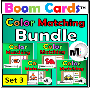 Preview of Color Matching Bundle Boom Cards Distance Learning