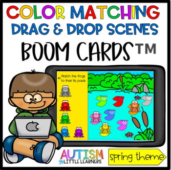 Preview of Spring Theme - Color Matching Drag & Drop Picture Scene Boom Cards™