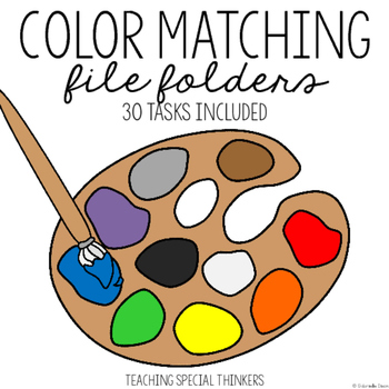 Preview of Color Matching File Folder Tasks: 30 Tasks Included