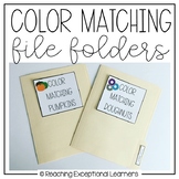 Color Matching File Folders Freebie